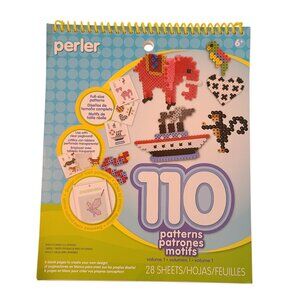 Perler Pattern Book/Pad 110 Patterns Elephant Boat Monkey Spiral Bound